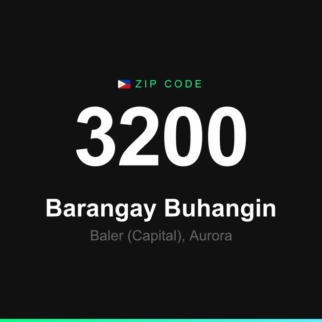 Shareable ZIP code 3200 card for Barangay Buhangin