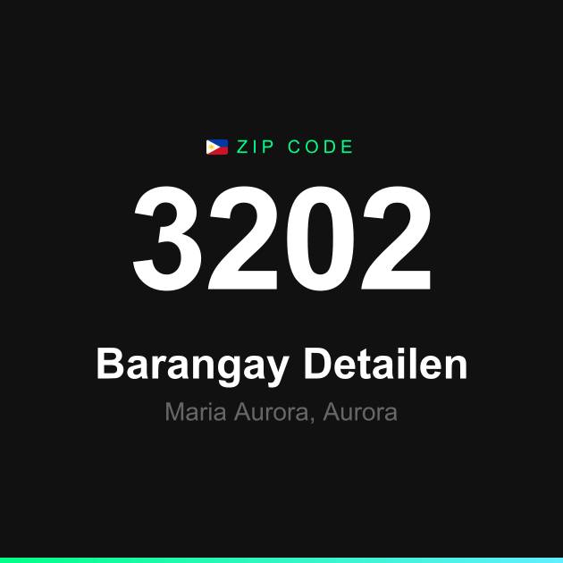 Shareable ZIP code 3202 card for Barangay Detailen