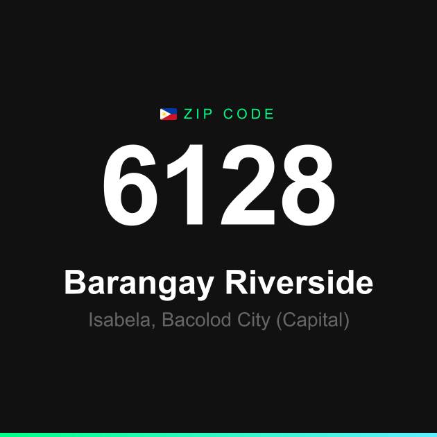 Shareable ZIP code 6128 card for Barangay Riverside