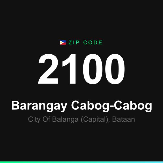 Shareable ZIP code 2100 card for Barangay Cabog-Cabog