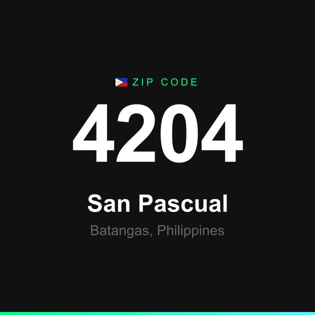 Shareable ZIP code 4204 card for San Pascual