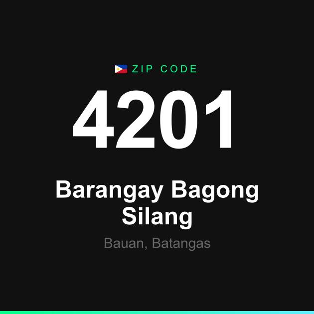 Shareable ZIP code 4201 card for Barangay Bagong Silang