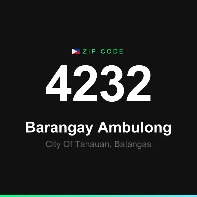 Shareable ZIP code 4232 card for Barangay Ambulong