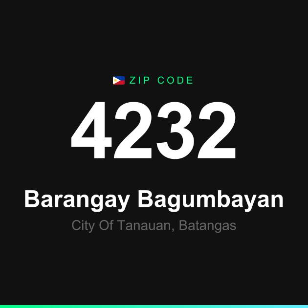 Shareable ZIP code 4232 card for Barangay Bagumbayan