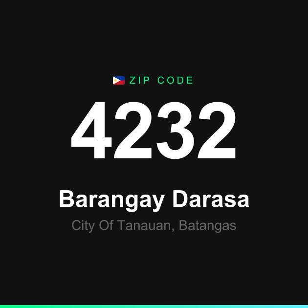 Shareable ZIP code 4232 card for Barangay Darasa