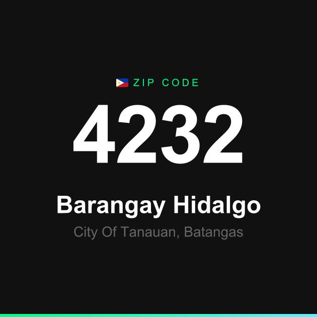 Shareable ZIP code 4232 card for Barangay Hidalgo