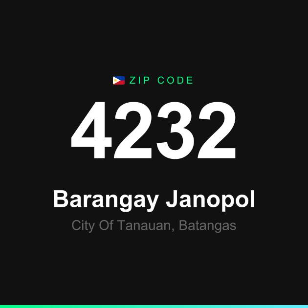 Shareable ZIP code 4232 card for Barangay Janopol