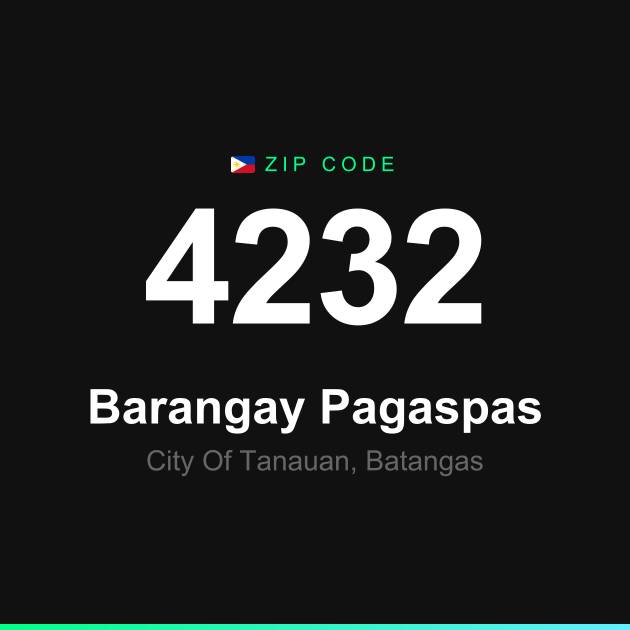 Shareable ZIP code 4232 card for Barangay Pagaspas