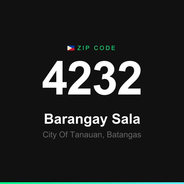 Shareable ZIP code 4232 card for Barangay Sala