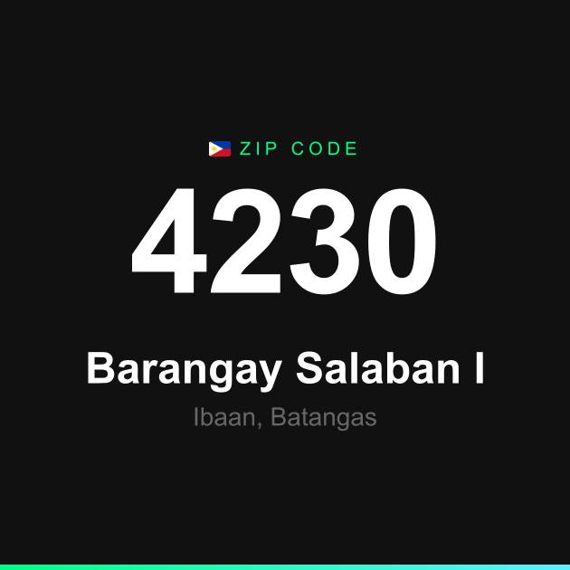Shareable ZIP code 4230 card for Barangay Salaban I