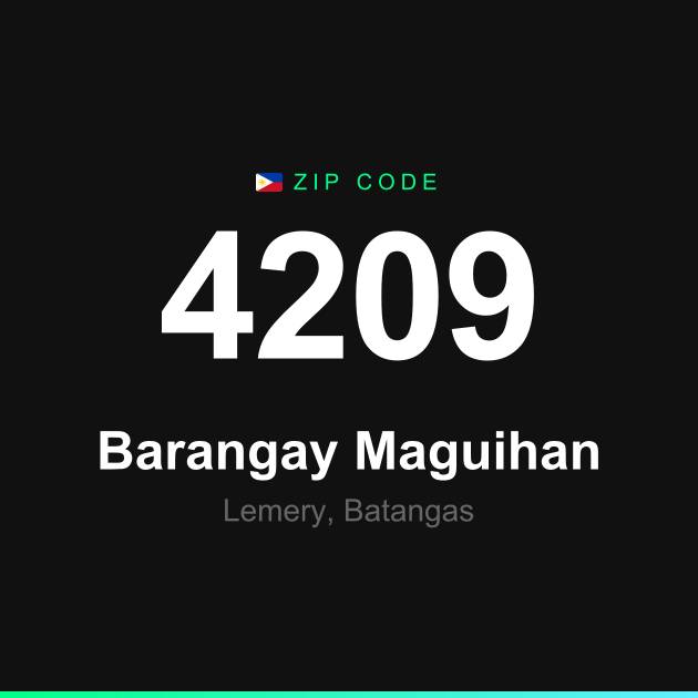 Shareable ZIP code 4209 card for Barangay Maguihan