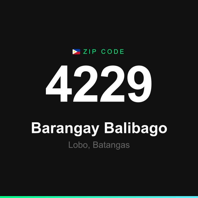 Shareable ZIP code 4229 card for Barangay Balibago