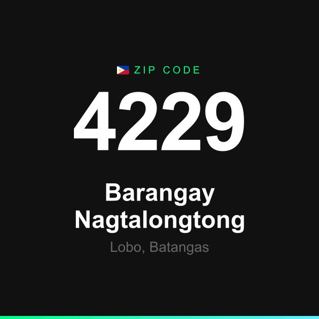 Shareable ZIP code 4229 card for Barangay Nagtalongtong