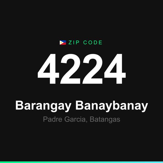 Shareable ZIP code 4224 card for Barangay Banaybanay