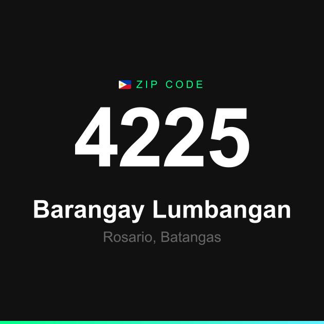 Shareable ZIP code 4225 card for Barangay Lumbangan