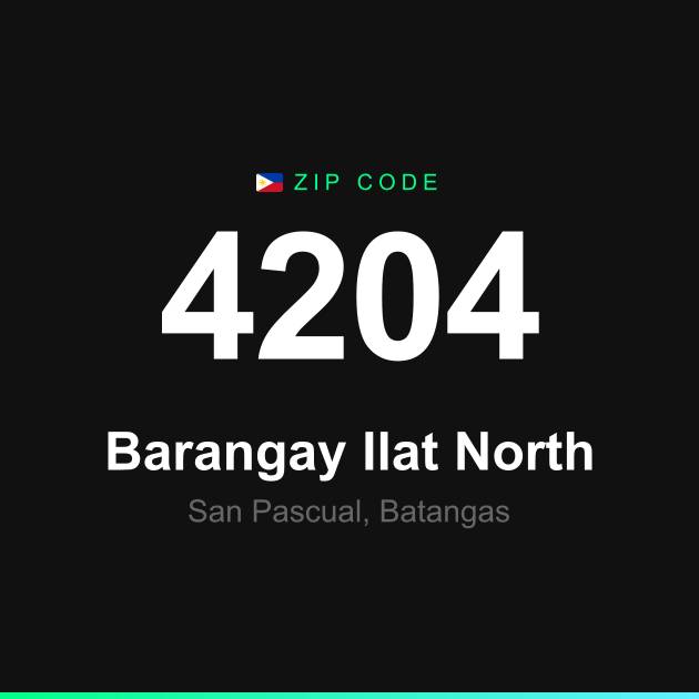 Shareable ZIP code 4204 card for Barangay Ilat North