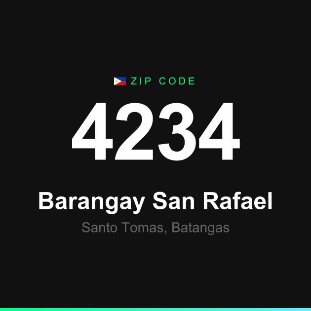 Shareable ZIP code 4234 card for Barangay San Rafael