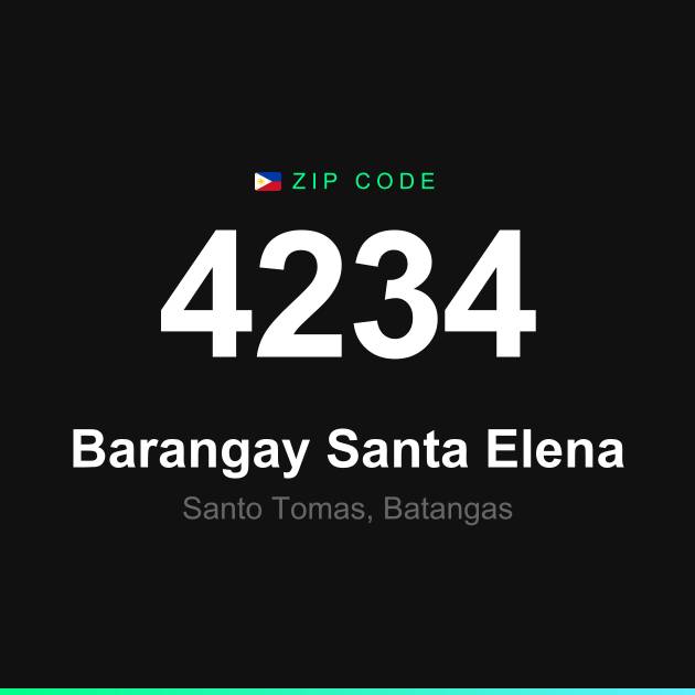 Shareable ZIP code 4234 card for Barangay Santa Elena