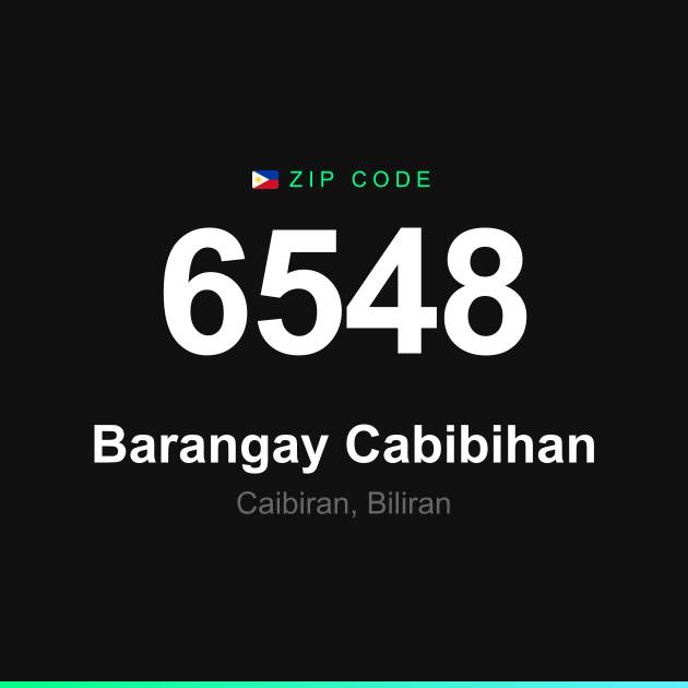 Shareable ZIP code 6548 card for Barangay Cabibihan