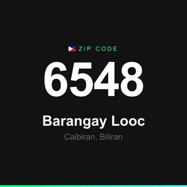 Shareable ZIP code 6548 card for Barangay Looc