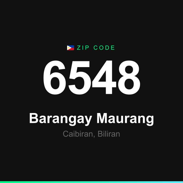 Shareable ZIP code 6548 card for Barangay Maurang