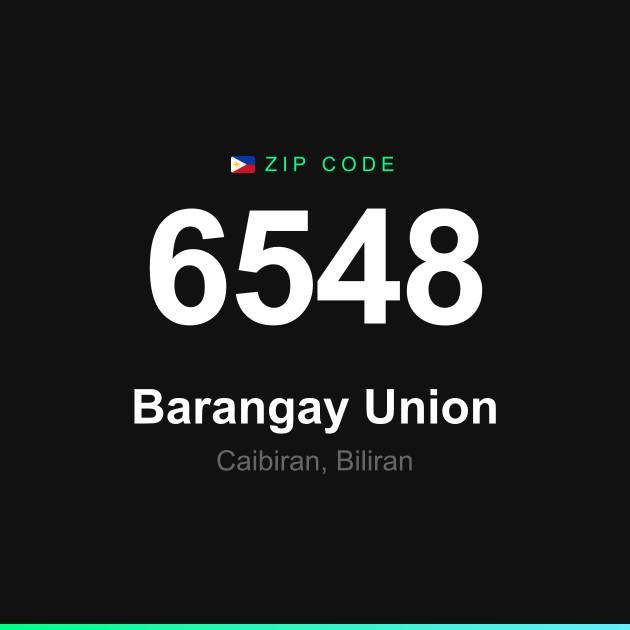 Shareable ZIP code 6548 card for Barangay Union