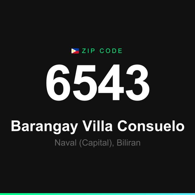 Shareable ZIP code 6543 card for Barangay Villa Consuelo