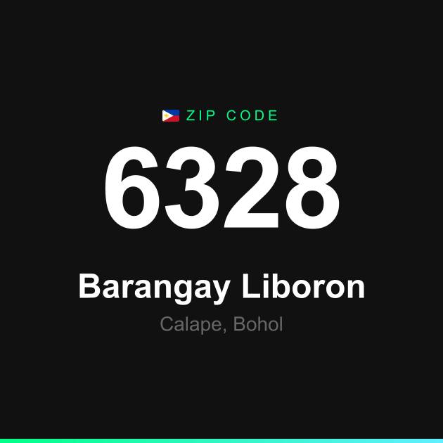 Shareable ZIP code 6328 card for Barangay Liboron