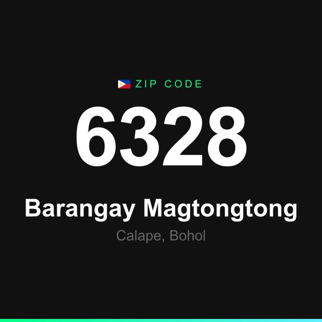 Shareable ZIP code 6328 card for Barangay Magtongtong