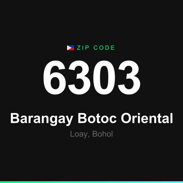 Shareable ZIP code 6303 card for Barangay Botoc Oriental