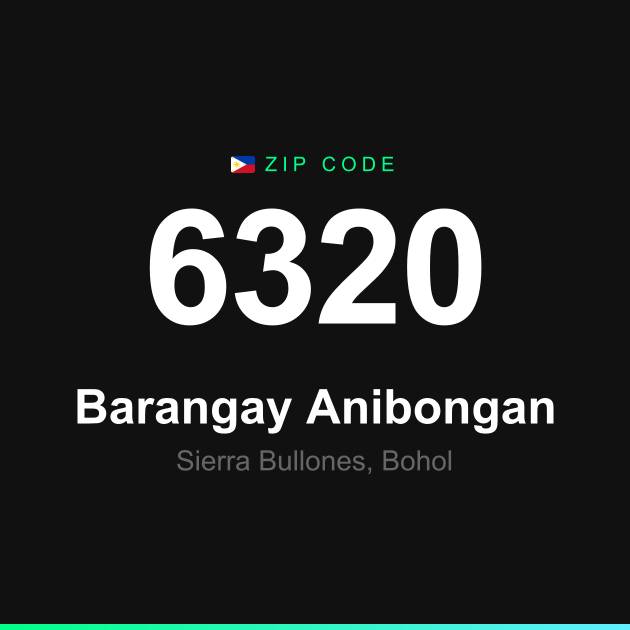 Shareable ZIP code 6320 card for Barangay Anibongan