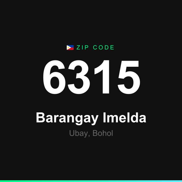 Shareable ZIP code 6315 card for Barangay Imelda