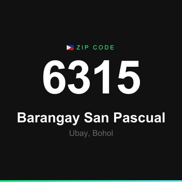 Shareable ZIP code 6315 card for Barangay San Pascual