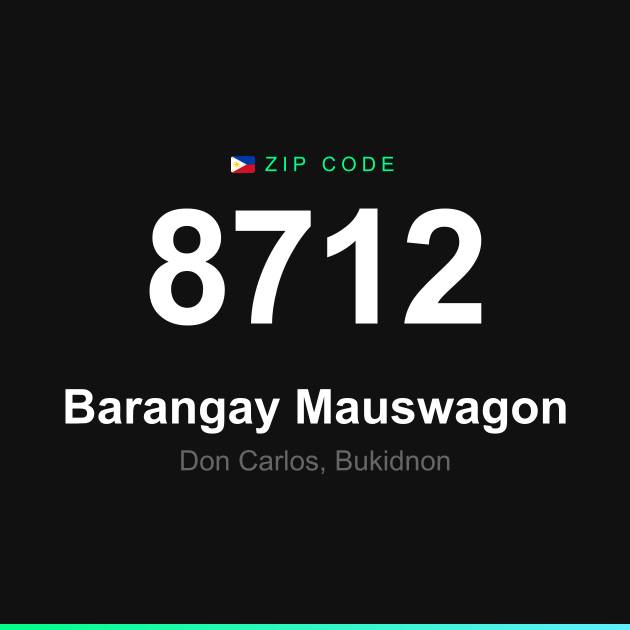 Shareable ZIP code 8712 card for Barangay Mauswagon