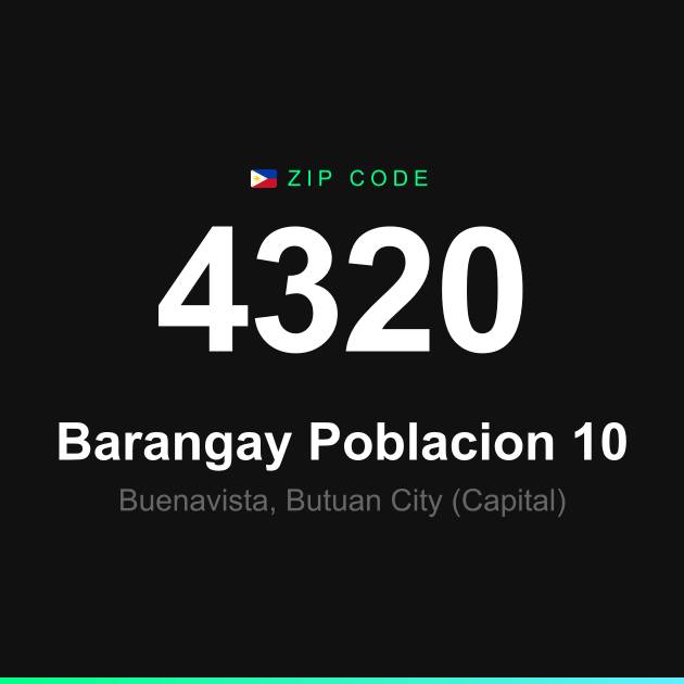 Shareable ZIP code 4320 card for Barangay Poblacion 10