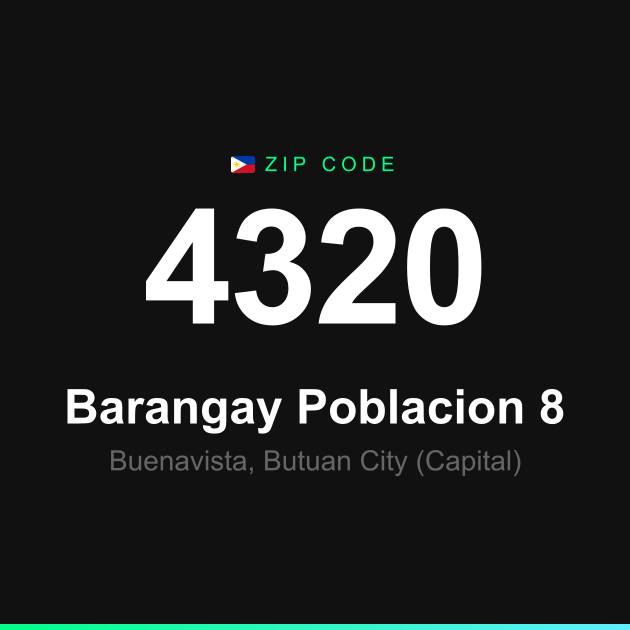 Shareable ZIP code 4320 card for Barangay Poblacion 8