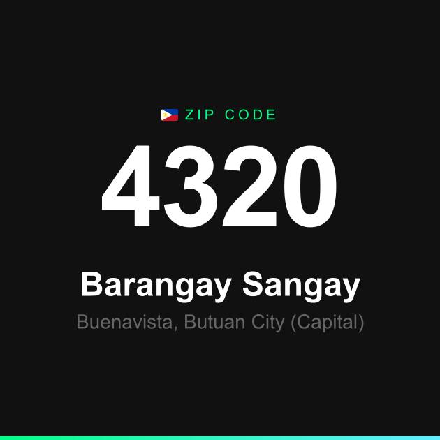 Shareable ZIP code 4320 card for Barangay Sangay