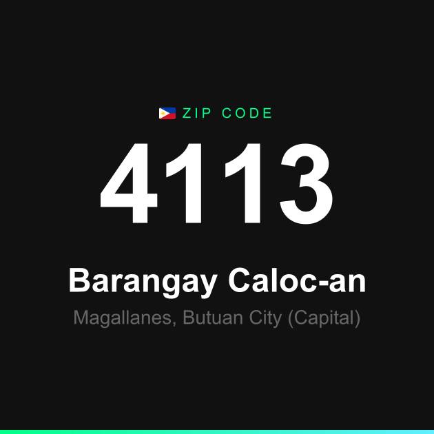 Shareable ZIP code 4113 card for Barangay Caloc-an