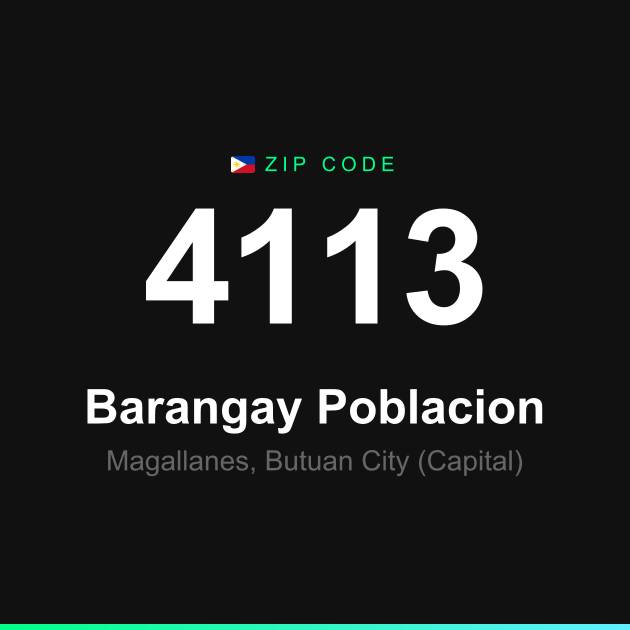 Shareable ZIP code 4113 card for Barangay Poblacion