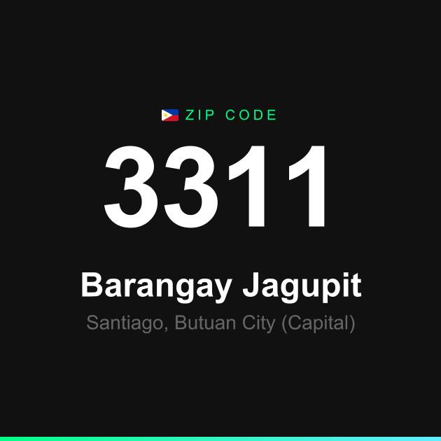 Shareable ZIP code 3311 card for Barangay Jagupit