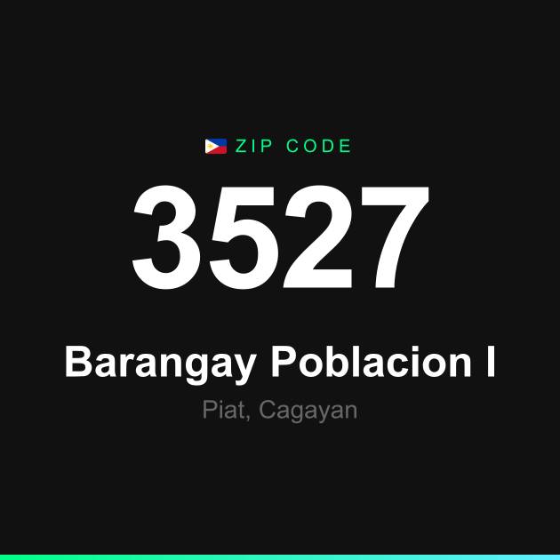Shareable ZIP code 3527 card for Barangay Poblacion I