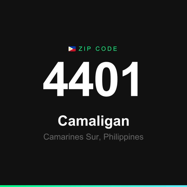 Shareable ZIP code 4401 card for Camaligan