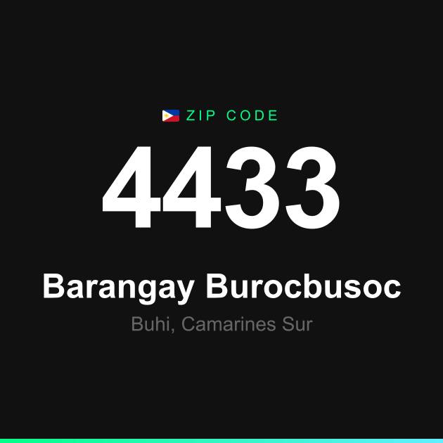 Shareable ZIP code 4433 card for Barangay Burocbusoc