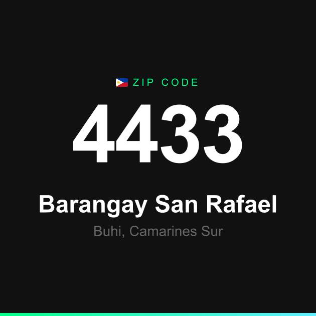 Shareable ZIP code 4433 card for Barangay San Rafael