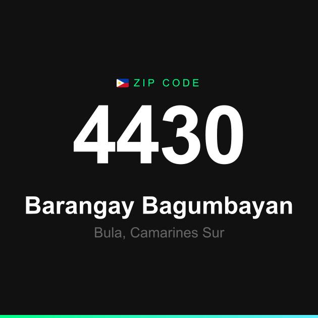 Shareable ZIP code 4430 card for Barangay Bagumbayan
