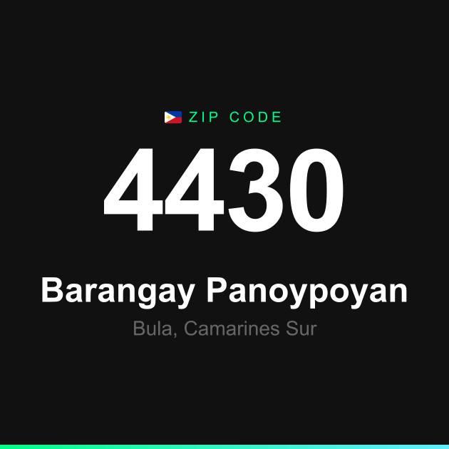 Shareable ZIP code 4430 card for Barangay Panoypoyan