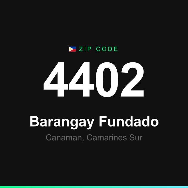 Shareable ZIP code 4402 card for Barangay Fundado