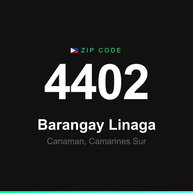Shareable ZIP code 4402 card for Barangay Linaga