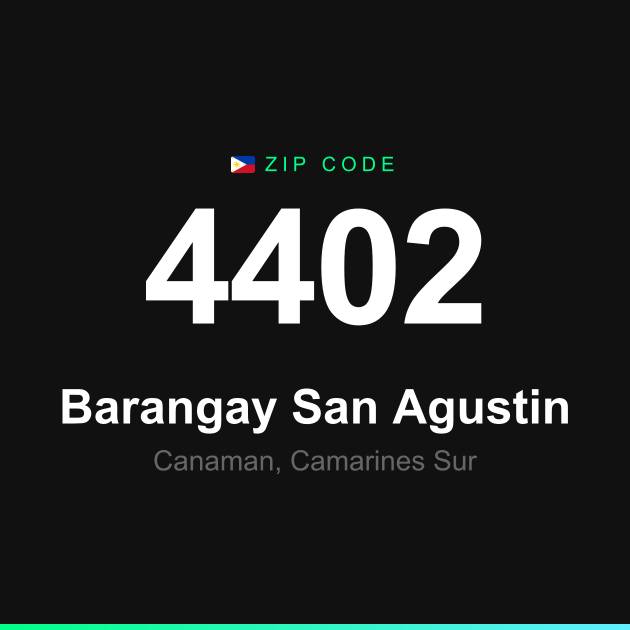 Shareable ZIP code 4402 card for Barangay San Agustin