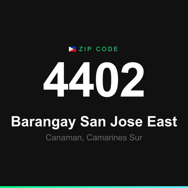 Shareable ZIP code 4402 card for Barangay San Jose East